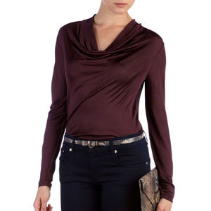 TED BAKER London Top Cowl Neck Long Sleeve NWOT
